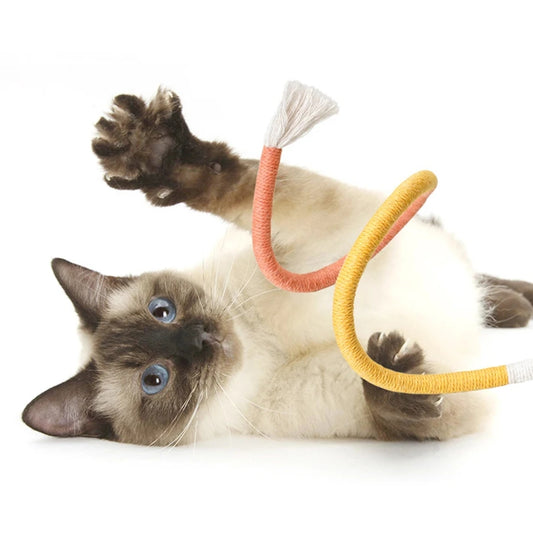 Baumwoll Seil Kratzspielzeug interaktives Katzenspielzeug Spirale
