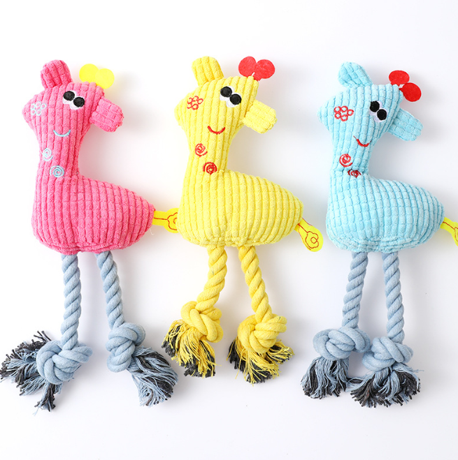 Giraffe Gerry Hunde Plüsch Kau Spielzeug Kuscheltier - 3 Farben Detailbild