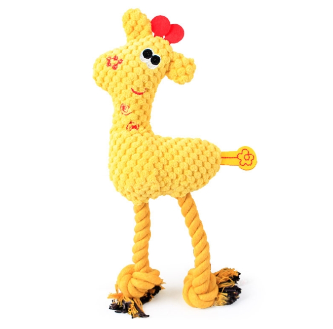 Giraffe Gerry Hunde Plüsch Kau Spielzeug Kuscheltier - 3 Farben Gelb