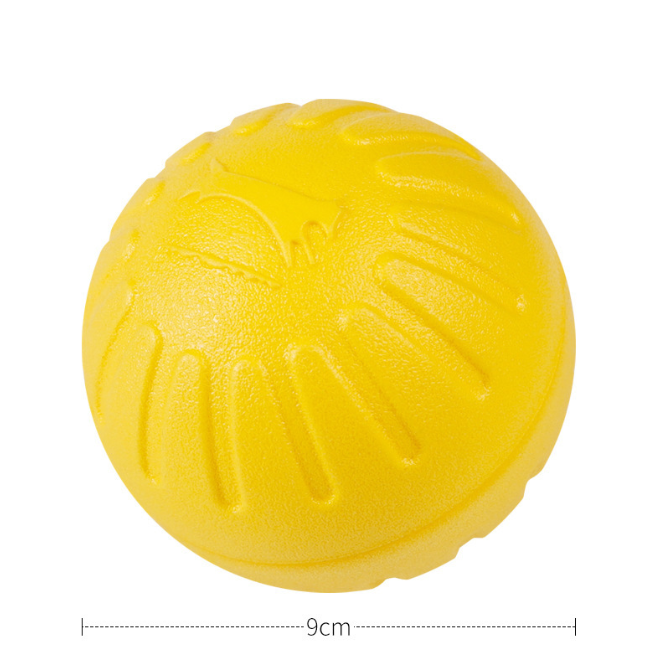 Hunde Kauspielzeug Outdoor Ball Schwimmspielzeug Wurfball Langlebig Bissfest Wasserfest Detailbild gelb
