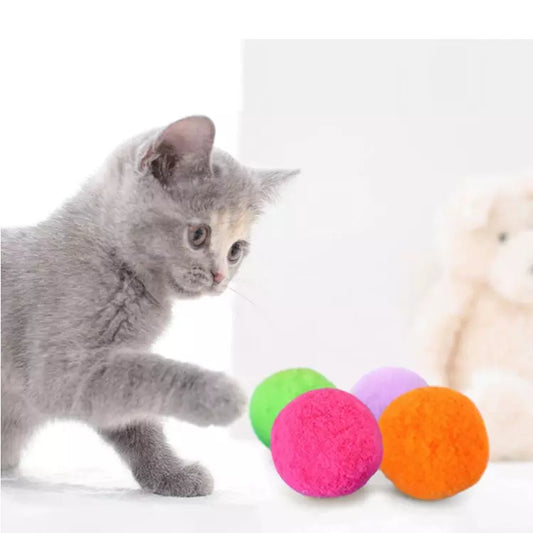 Katzenspielzeug flauschige Filzkugeln Plüschbälle 10 Stück 3cm