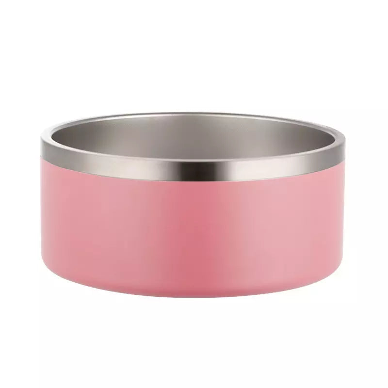 Hochwertiger Futternapf Wassernapf Edelstahl in 2 Farben Detailbild Rosa