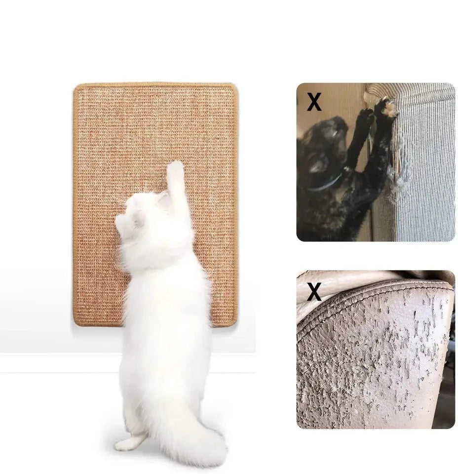 Katzenmatte Kratzmatte Sisal mit rutschfester Unterseite kratzfest Katze Kratzteppich