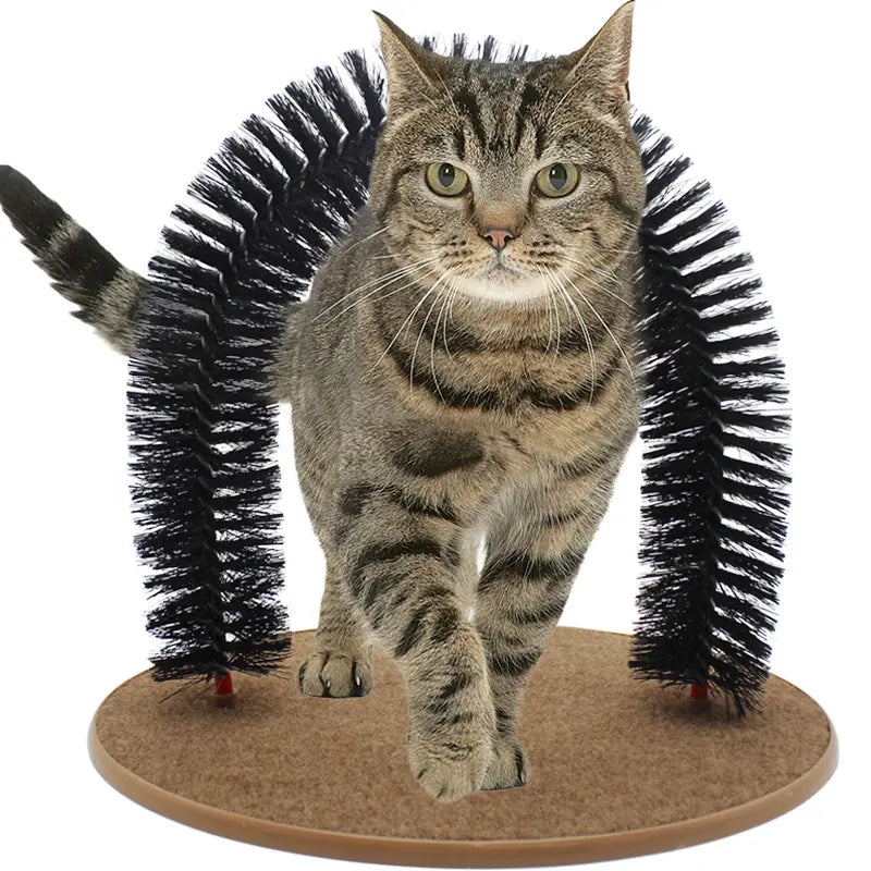 Katzenbogen Enthaarungsbogen Massagebogen Katzen Fellpflegebogen zur Selbstpflege Hauptbild