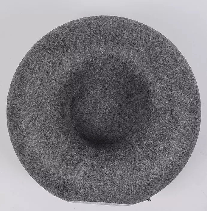 Katzenbett Katzenhöhle Spieltunnel Filz-Donut - 2 Farben Dunkelgrau Detailbild