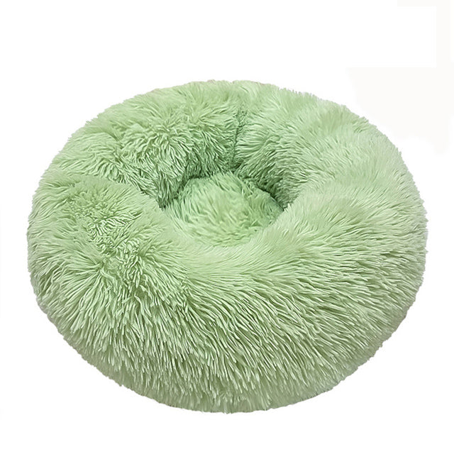 Hundebett Katzenbett Plüsch Donut verschiedene Größen & Farben Detailbild Grün