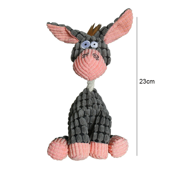 Esel Jakob Hunde Plüsch Kau Spielzeug Kuscheltier Detailbild