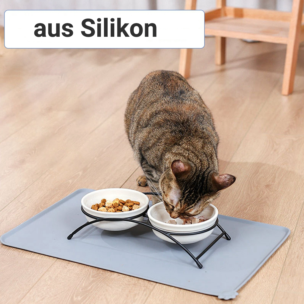 Haustier Fütterungsmatte Silikon Futtermatte Unterlage für Hunde Katzen Futternapf Detailbild