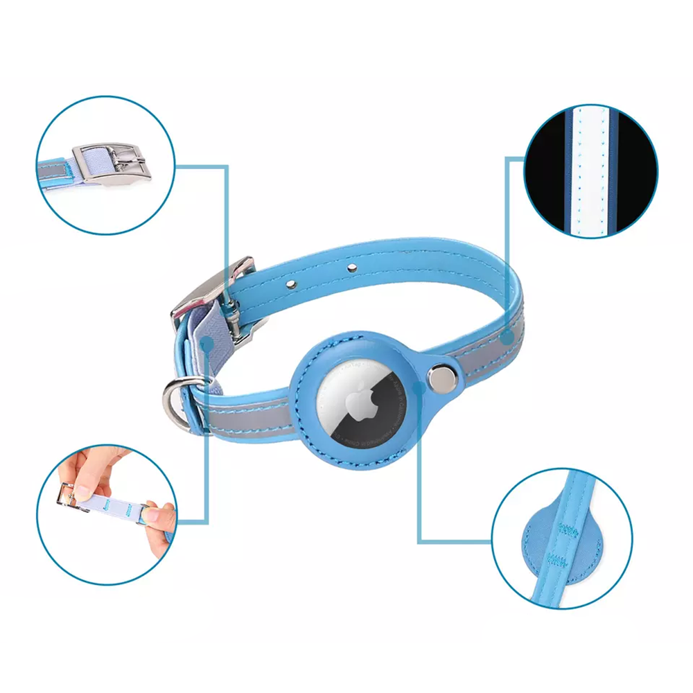 Reflektierendes Airtag Welpen & Katzen Halter Halsband 3 Farben
