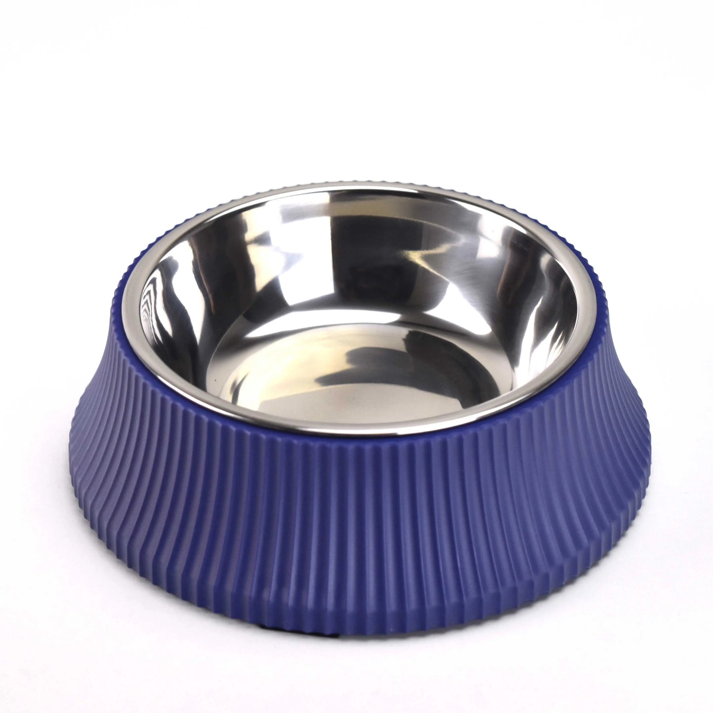 Futternapf Wassernapf Edelstahl Antirutsch-Füße für Hunde und Katzen Rund Detailbild Blau