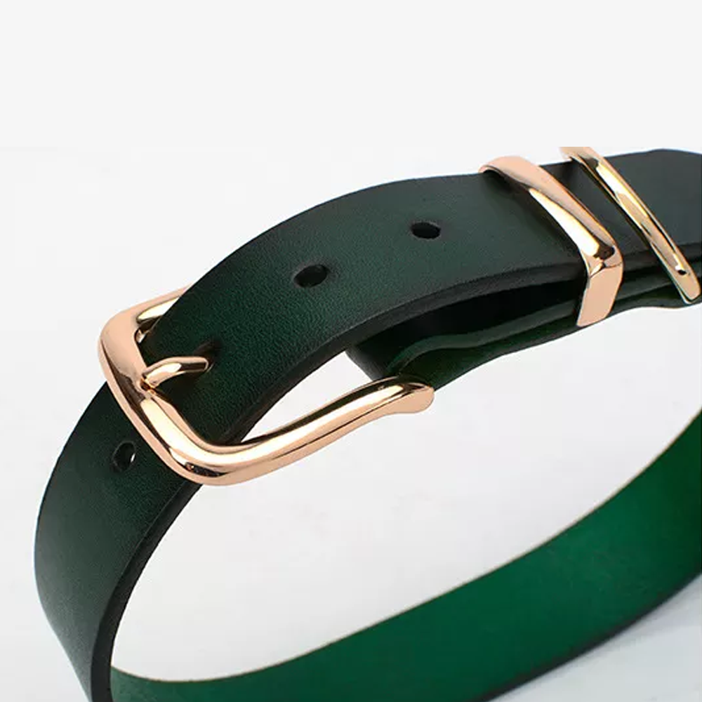 Einstellbares Echtleder Hunde Tier Halsband in 5 Farben & 3 Größen jetzt kaufen