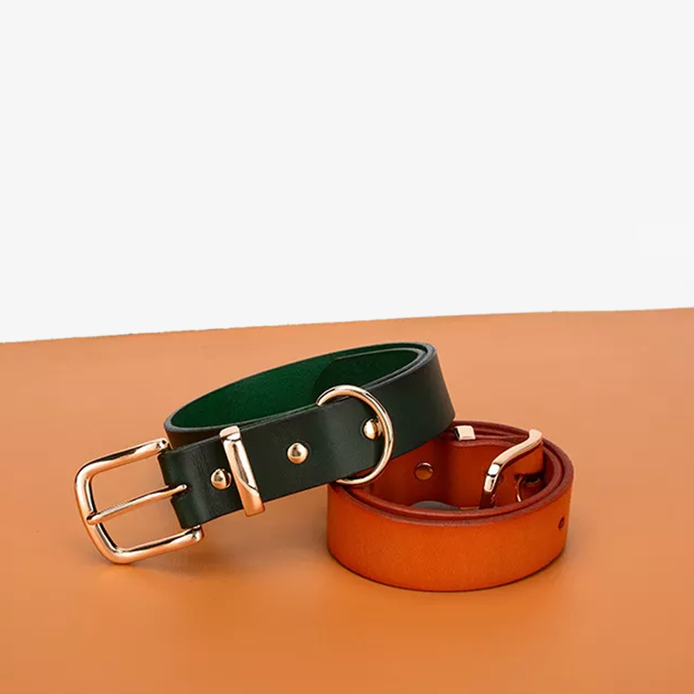 Einstellbares Echtleder Hunde Tier Halsband in 5 Farben & 3 Größen jetzt kaufen