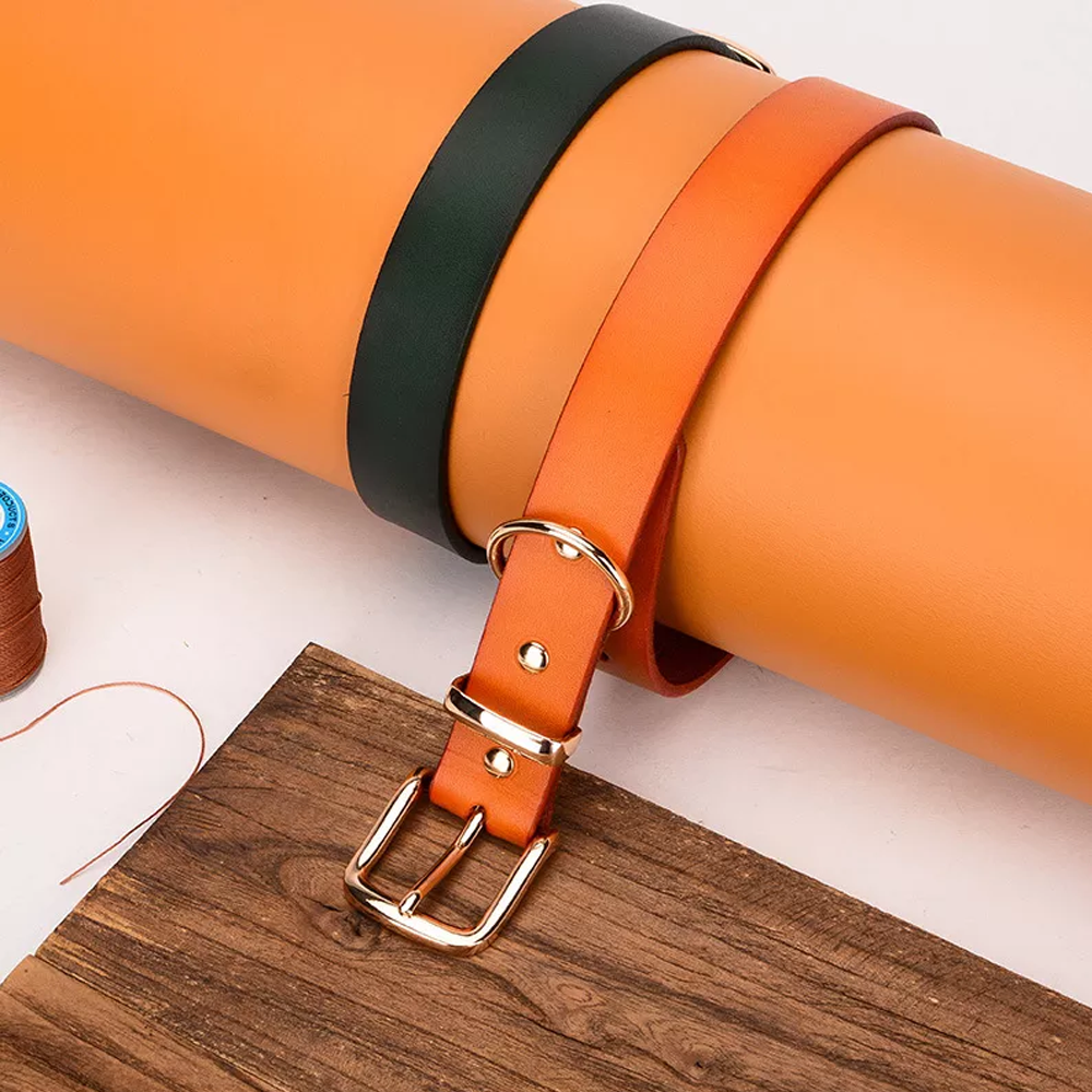 Einstellbares Echtleder Hunde Tier Halsband in 5 Farben & 3 Größen jetzt kaufen