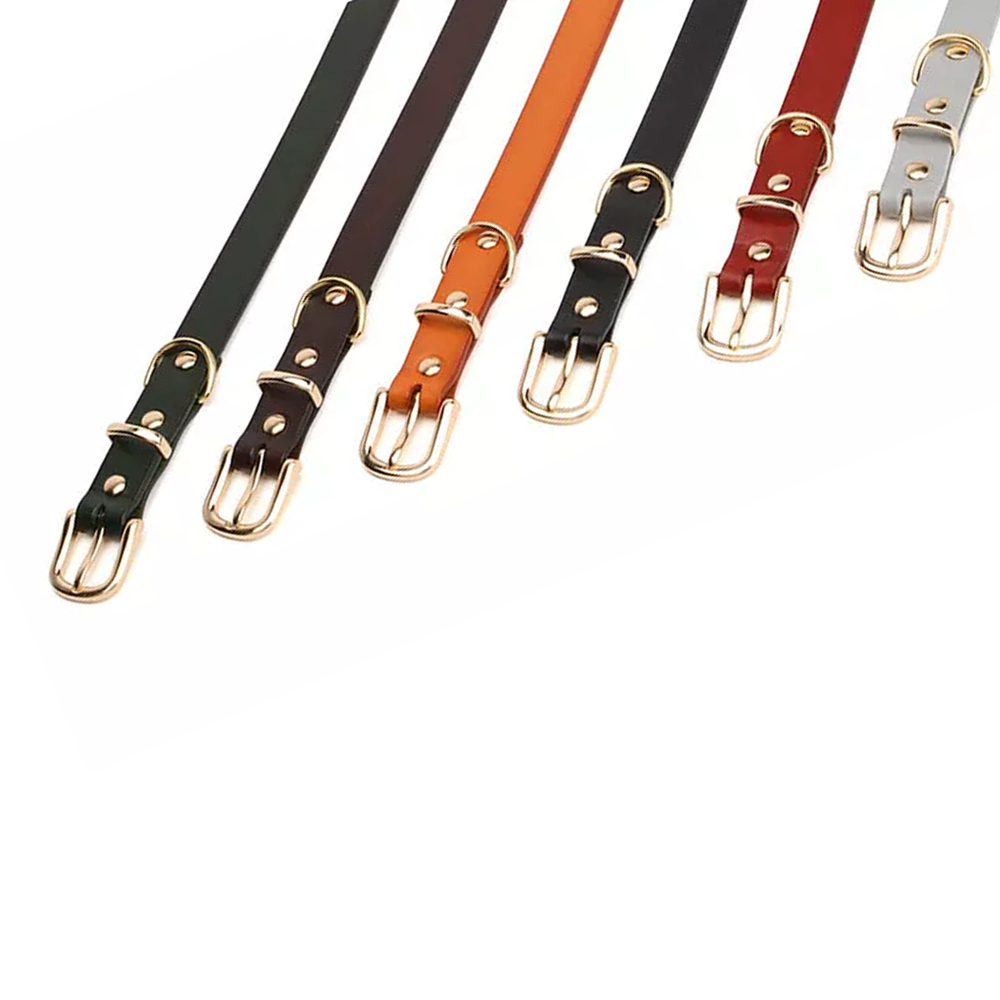 Einstellbares Echtleder Hunde Tier Halsband in 5 Farben & 3 Größen jetzt kaufen
