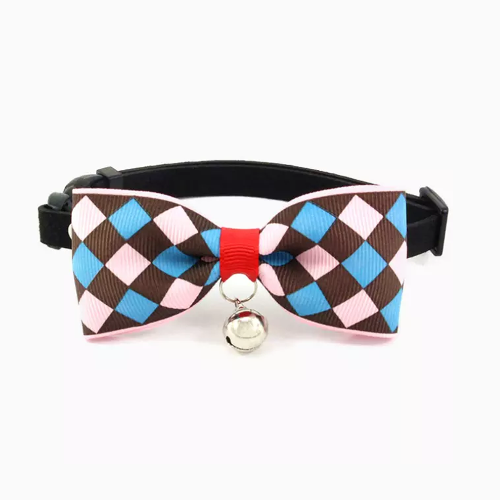 Stylisches Halsband mit Fliege für Katzen und Hunde inkl. Glöckchen
