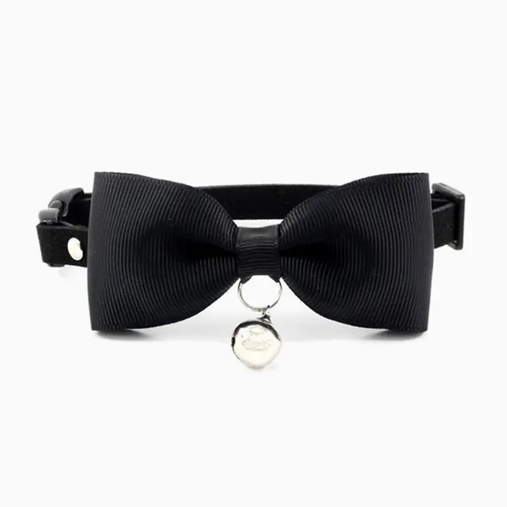 Stylisches Halsband mit Fliege für Katzen und Hunde inkl. Glöckchen