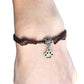 Armband Fußkettchen Größenverstellbar Silber Pfote Tierhilfe Charity mit Tatze Hellbraun