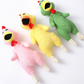 Huhn Helga Hunde Plüsch Kau Spielzeug Kuscheltier - 3 Farben Detailbild Grün Gelb Rosa