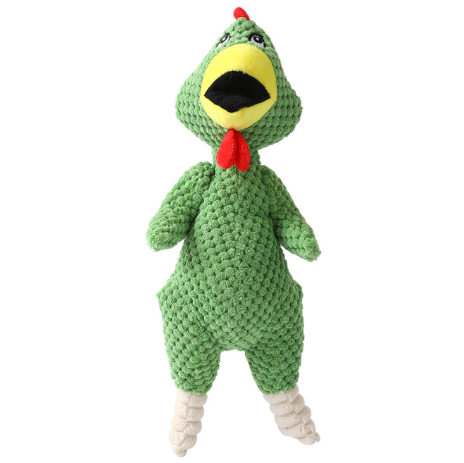 Huhn Helga Hunde Plüsch Kau Spielzeug Kuscheltier - 3 Farben Detailbild Grün