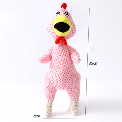 Huhn Helga Hunde Plüsch Kau Spielzeug Kuscheltier - 3 Farben Detailbild Rosa