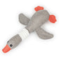 Hunde Kuscheltier Quietschendes Stoff Kauspielzeug Stofftier Hundespielzeug Ente 33 cm Detailbild Grau