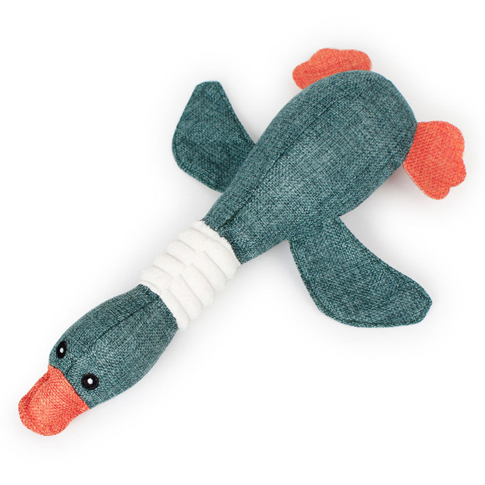 Hunde Kuscheltier Quietschendes Stoff Kauspielzeug Stofftier Hundespielzeug Ente 33 cm Detailbild