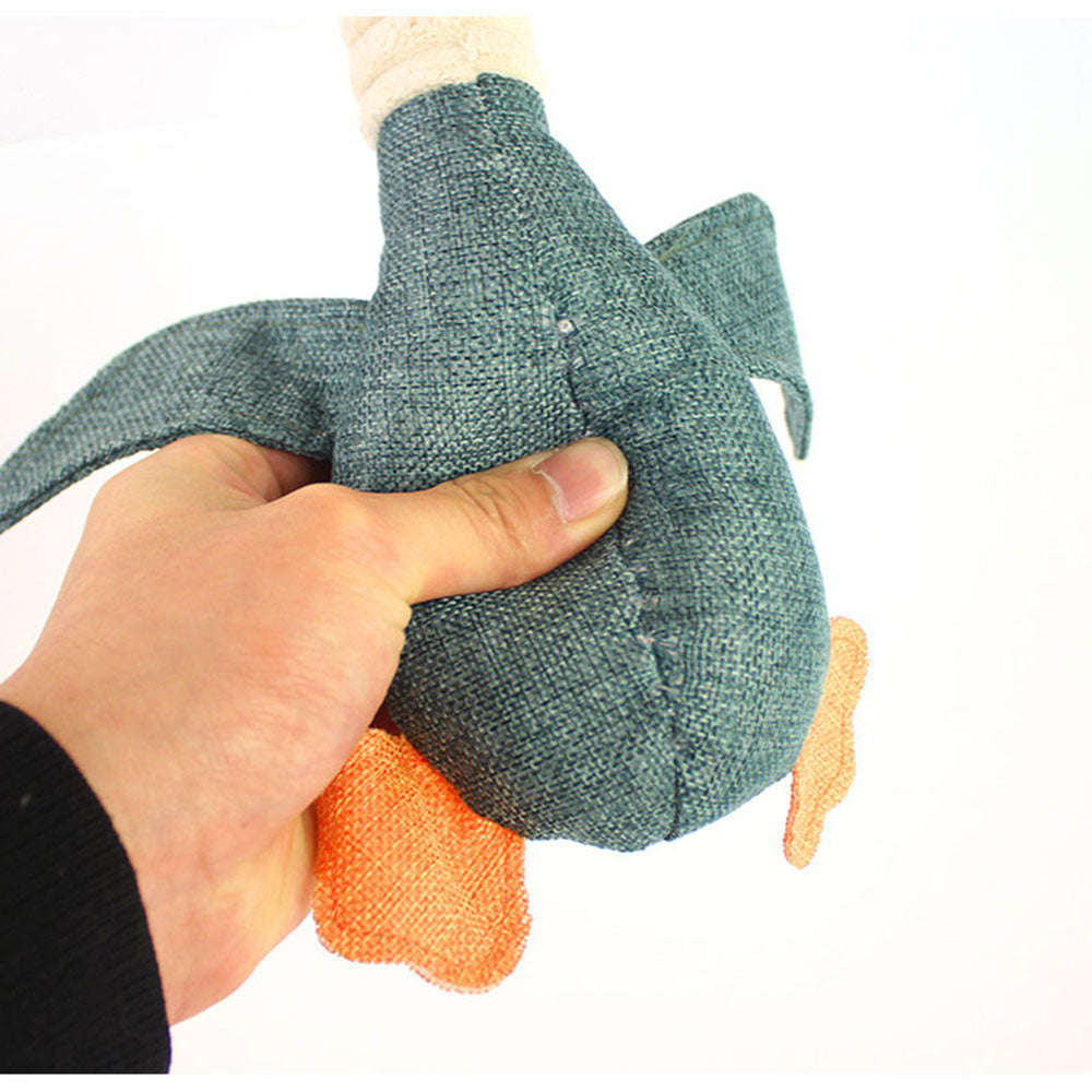 Hunde Kuscheltier Quietschendes Stoff Kauspielzeug Stofftier Hundespielzeug Ente 33 cm Detailbild