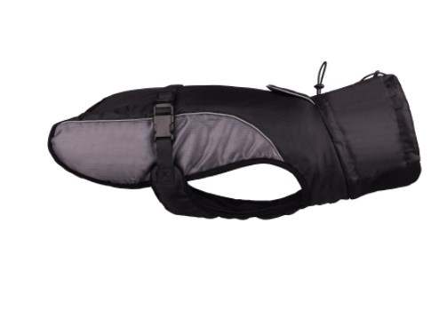 Regenjacke Regenmantel für große Hunde Hundemantel wasserdicht schwarz / grau- 2 Größen