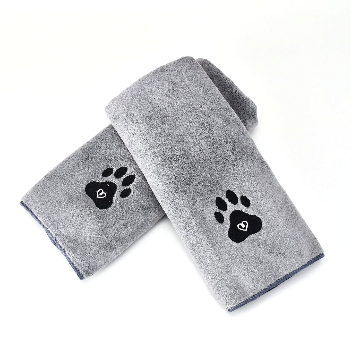 2er Set Fleece Hundehandtuch schnelltrocknend für kleine Hunde und Katzen 40x60cm