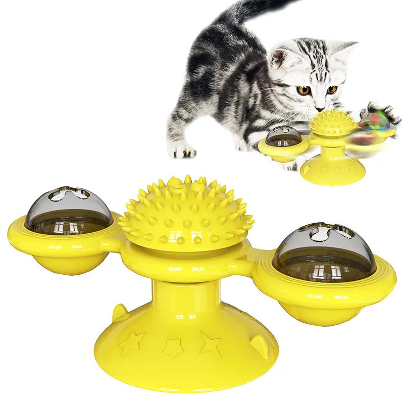 Interaktives Katzenspielzeug Massagefunktion Katzenminze rotierend 5 Farben