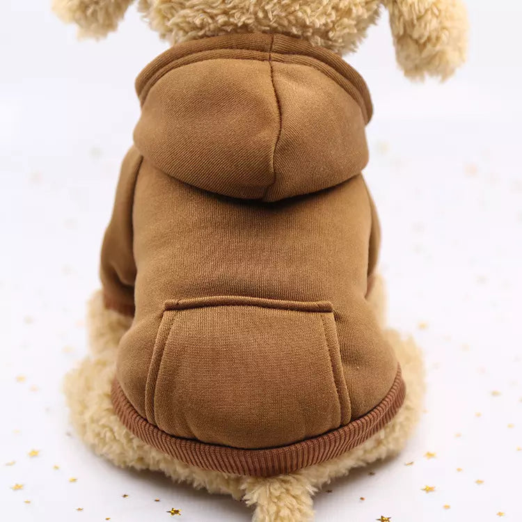 Hoodie Sweater Hundesweatshirt Sweatshirt Pullover Pulli für Hunde Detailbild Braun