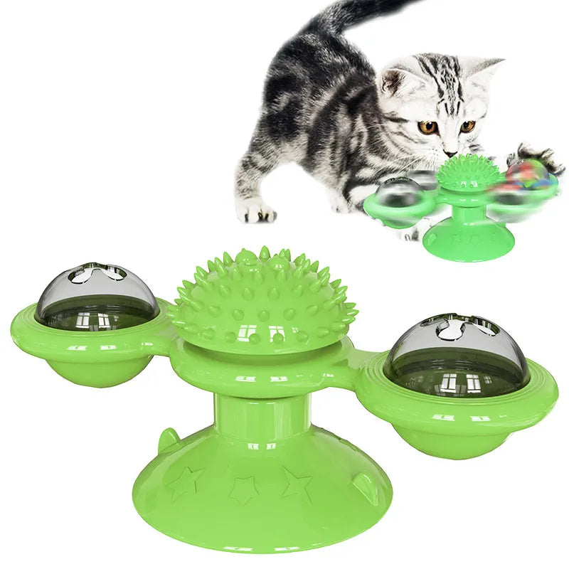 Interaktives Katzenspielzeug Massagefunktion Katzenminze rotierend 5 Farben