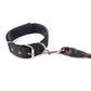 Hundehalsband Robust Verstellbar mit D-Ring Nylon Welpen Gepolstertes Halsband Detailbild Schwarz