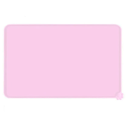 Haustier Fütterungsmatte Silikon Futtermatte Unterlage für Hunde Katzen Futternapf Pink / Rosa