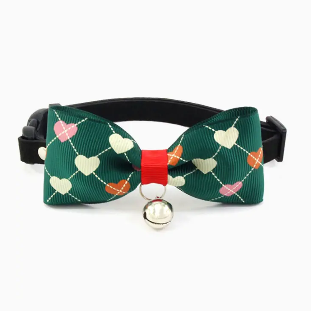 Stylisches Halsband mit Fliege für Katzen und Hunde inkl. Glöckchen
