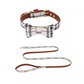 Leine mit verstellbarem Hundehalsband mit Schleife und Glöckchen 22-29 cm